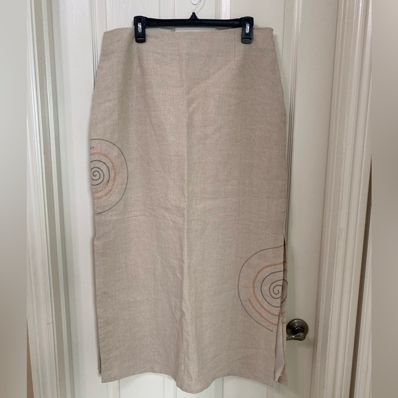 richard malcolm New Size 12/14 Pure Irish Linen Sleeveless Top and Maxi Skirt - Picture 11 of 15